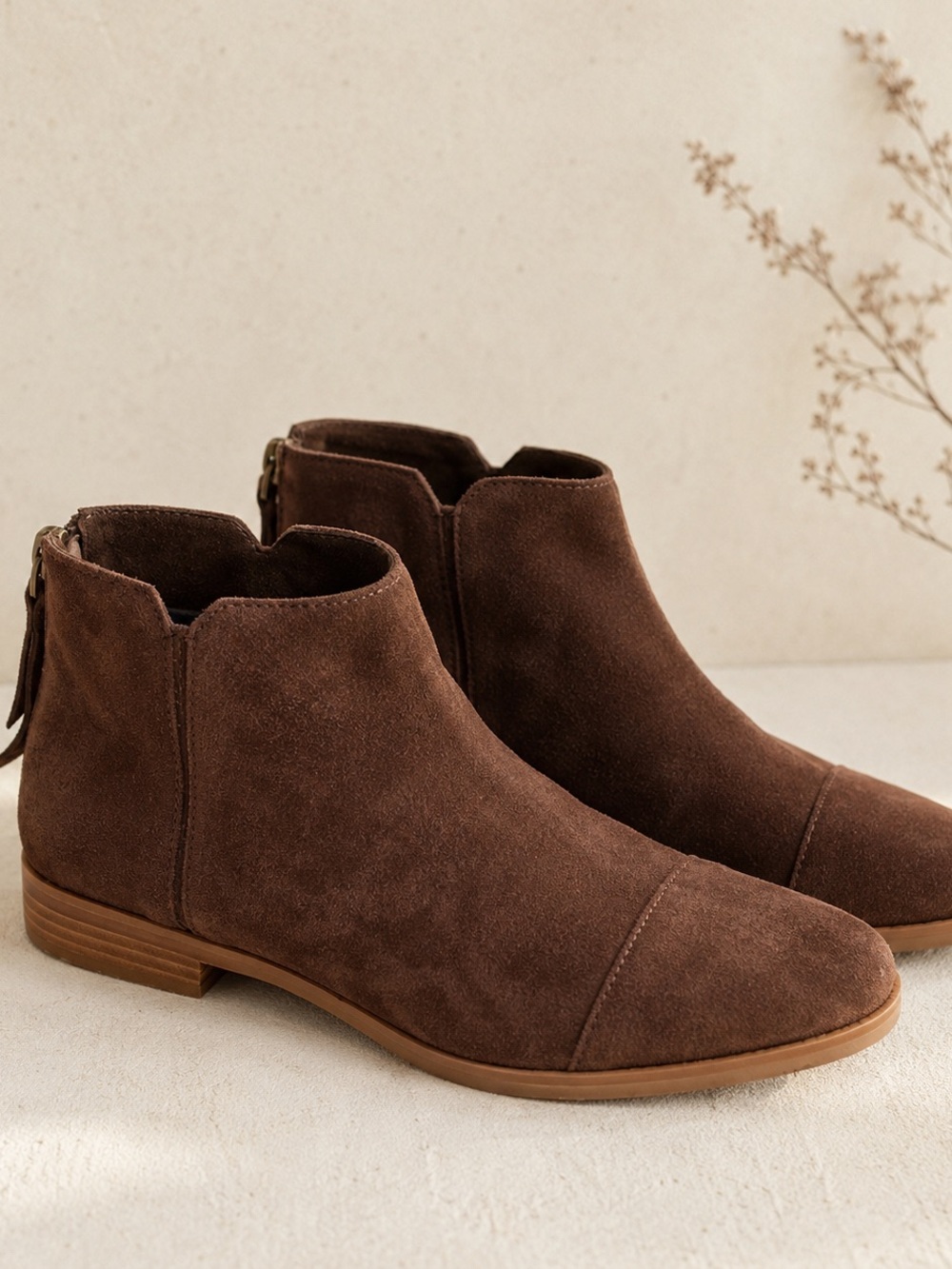 Brown Suede Ankle Boots | Women's Chelsea Booties | Size 8.5